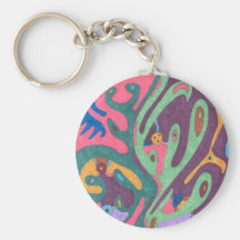 "As One" Abstract Art Keychain