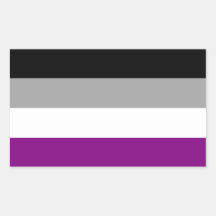 Asexual Pride Flag Rectangle Sticker