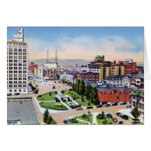 Asheville North Carolina City Plaza Greeting Card