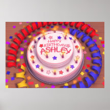 Ashley's Birthday Cake Print