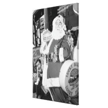 Asia, Japan, Hakodate. Santa Claus in Japan Canvas Print