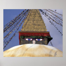 Asia, Nepal, Kathmandu. Bouddhanath Stupa. 2 Print