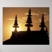 Asia, Nepal, Kathmandu. Bouddhanath Stupa. Poster