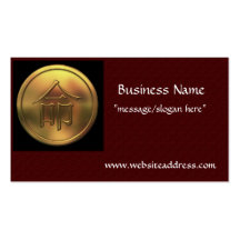 Asian Gold Coin "Destiny" Business Cards