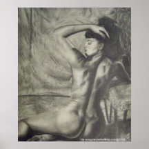 Asian style Pin up Poster Print.