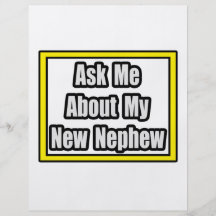 Ask Me About My New Nephew Personalized Flyer
