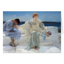 Ask Me No More by Sir Lawrence Alma Tadema Greeting Cards