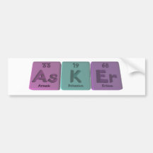 Asker-As-K-Er-Arsenic-Potassium-Erbium Bumper Sticker