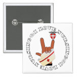 ASL SIGN LANGUAGE I LOVE NURSING HOLD CAP PINBACK BUTTON