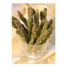 Asparagus tips in glass custom announcements