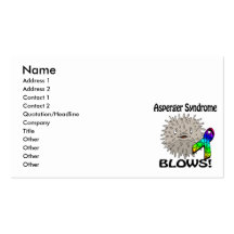 Asperger Syndrome Blows Awareness Design Business Card