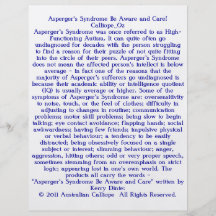 Asperger's Syndrome Be Aware and Care! Custom Flyer