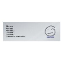 Aspie Inside Profile Card Template Business Card