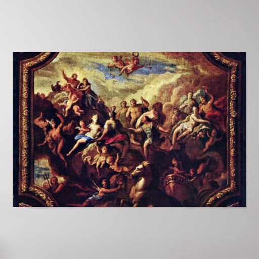 Assembly Of The Gods On Mount Olympus Poster