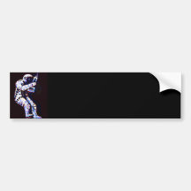 Astronaut, Black Background Bumper Sticker
