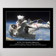 Astronaut Jerry L. Ross anchored to the Mobile Print