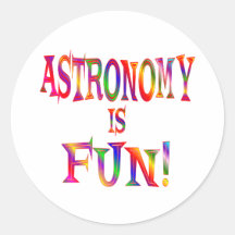 Astronomy is Fun Round Sticker