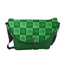 At Earth Sign Pattern Messenger Bag
