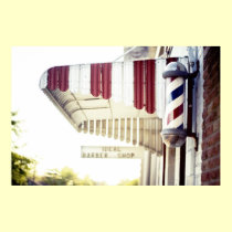 At the barber shop {poster} posters