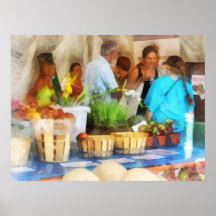 At the Farmer's Market Poster