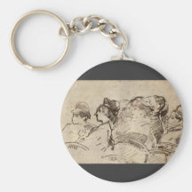 At the Theatre by Edouard Manet Keychain
