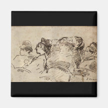 At the Theatre by Edouard Manet Magnets