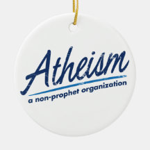 Atheism a non-prophet organisation christmas ornament
