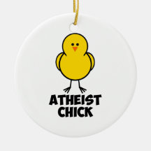 Atheist Chick Christmas Tree Ornament