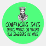 Atheist Confucius Round Sticker