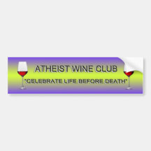 Atheist Wine Club Bumper Sticker