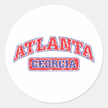 Atlanta Athletic Round Stickers