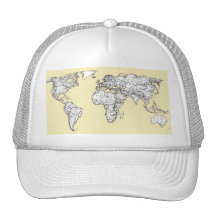 Atlas in ivory cream mesh hat