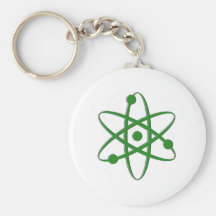 atom dark green key chain