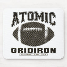 Atomic Gridiron Black Gold Mousemat