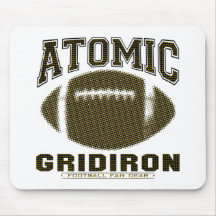 Atomic Gridiron Black Yellow Mouse Mat