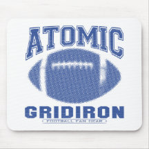 Atomic Gridiron Blue Mouse Pad