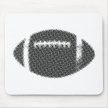 Atomic Gridiron Football Black Mouse Mat