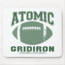 Atomic Gridiron Green Mousemats
