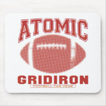 Atomic Gridiron Red Yellow Mousemats