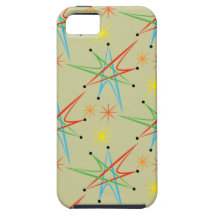 Atomic Starburst Retro Multicolored Pattern iPhone 5 Covers