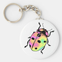 Attack of the Psychedelic Ladybug Keychain