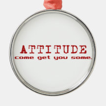 Attitude Red Ornament