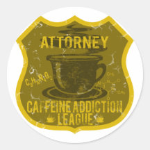 Attorney Caffeine Addiction League Stickers