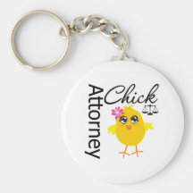 Attorney Chick v1 Key Chains