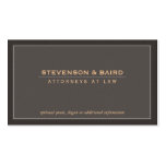Attorney Dark Brown Linen Look Business Card