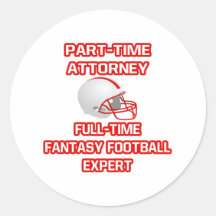 Attorney .. Fantasy Football Expert Sticker