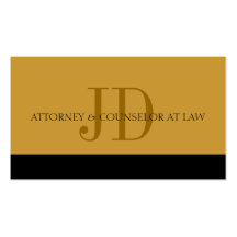 Attorney Gld/Gld Business Card