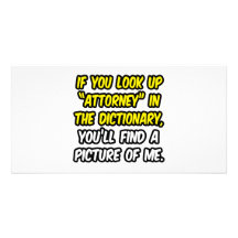 Attorney In Dictionary...My Picture Personalised Photo Card
