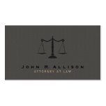 Attorney Justice Scale Dark Taupe Texture Look Business Card Template