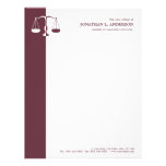 Attorney / Lawyer - Burgundy letterhead